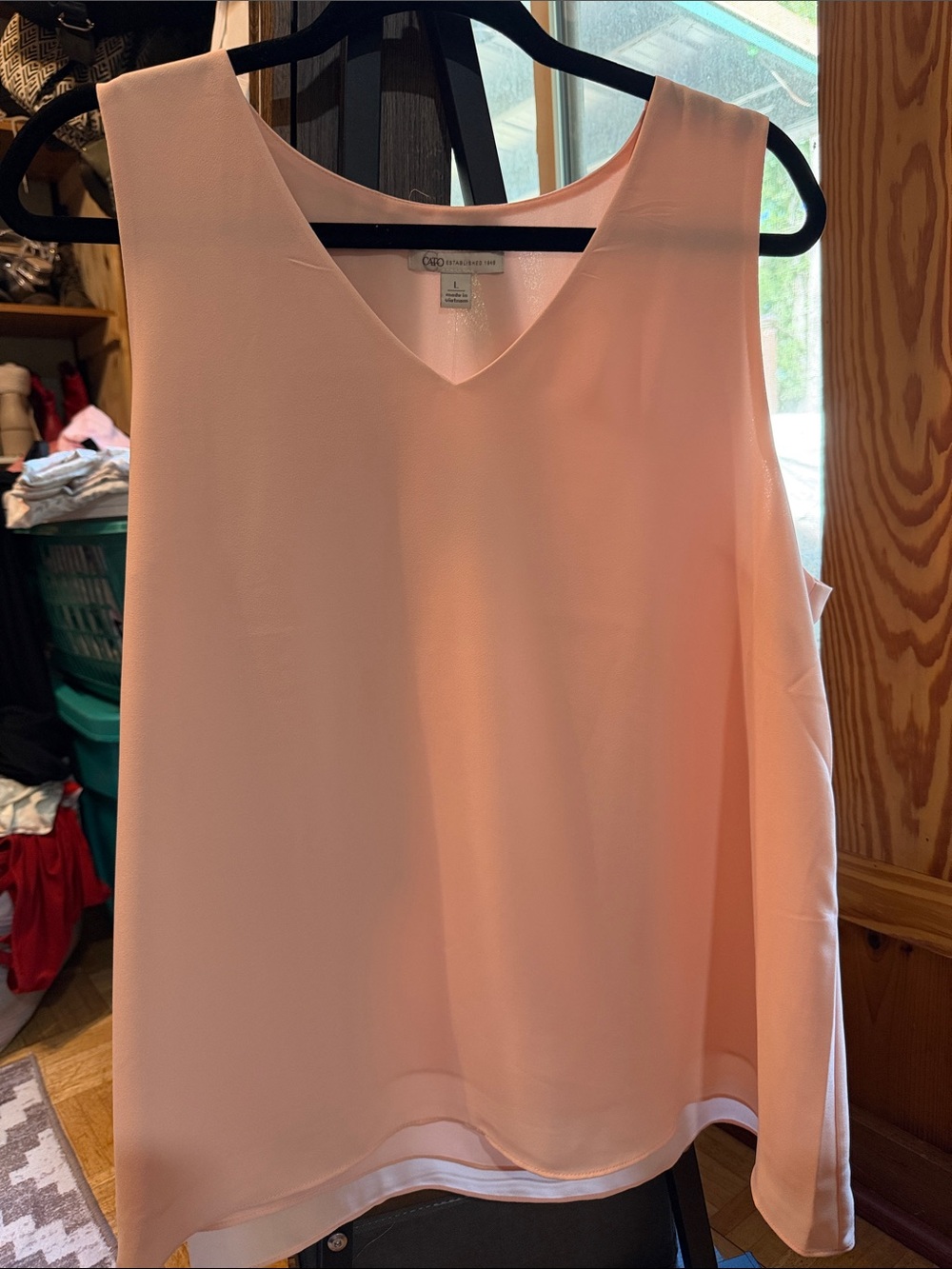 croft & barrow Peach V‑Neck Sleeveless Camisole